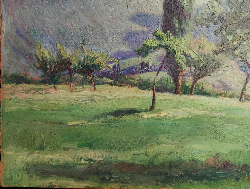 ADOLPHE FAUGERON (1866-1944) Saint Pierre d'Albigny Savoie 1916. Musée d'Orsay, Montagne, Calès-photo-4