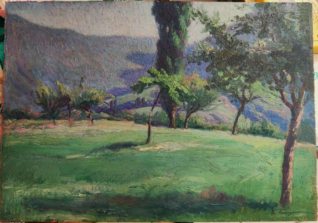 ADOLPHE FAUGERON (1866-1944) Saint Pierre d'Albigny Savoie 1916. Musée d'Orsay, Montagne, Calès