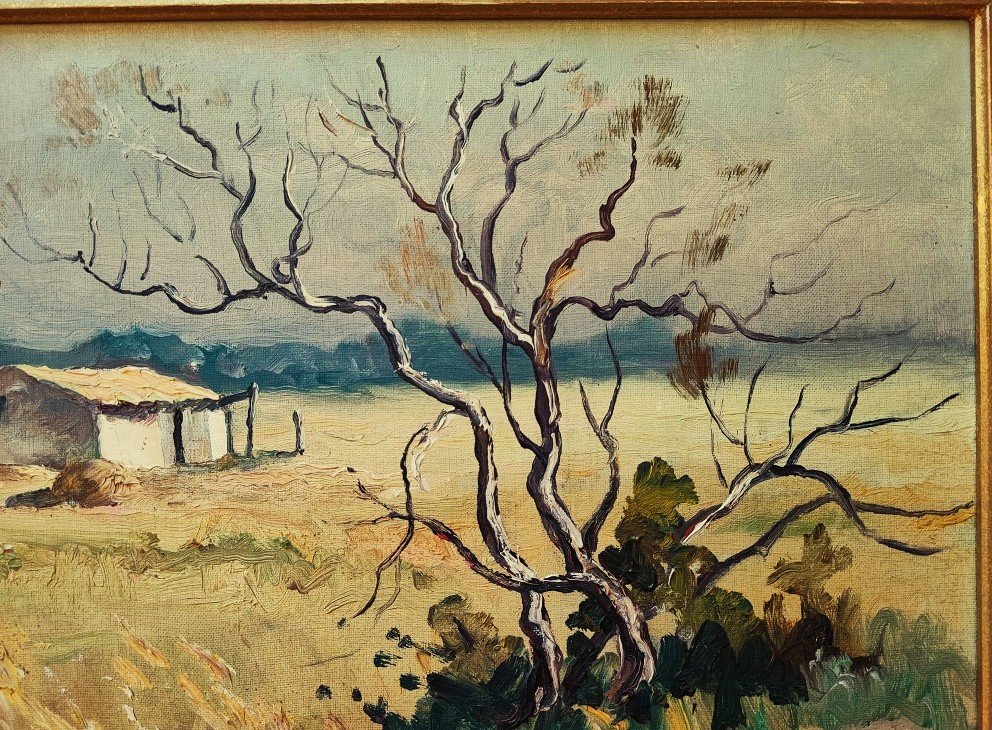 Mario Pinetti (1895-1965) Cabane de pêcheur, Ile d'Oléron. Atlantique, Lessieux, Boucart, Suire-photo-1