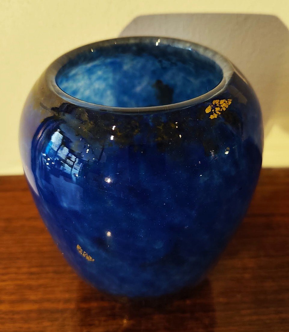 Vase d'époque Art Déco 1925/1930 par Muller frères Lunéville. Daum, Schneider, Nancy, Gallé-photo-2