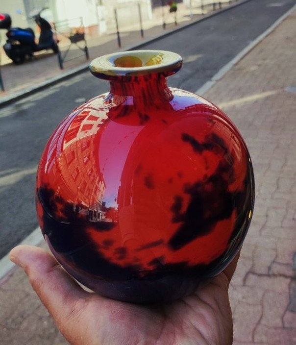 2 vases d'époque Art Déco 1925/1930 par Muller frères Lunéville. Daum, Schneider, Nancy, Gallé-photo-2
