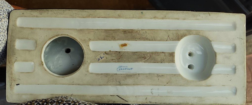 Large Fox Sculpture By Camille Tharaud Limoges And Robert Lemoine, 1930, Art Deco. Sandoz Robj-photo-5