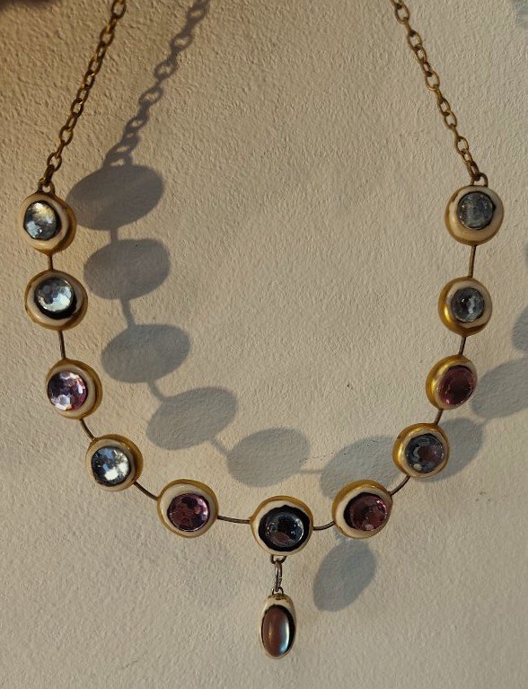 Denise Gatard (1908-1991) Collier en céramique et verre c.1955/1960. Jouve Vautrin, Ricci, Blin