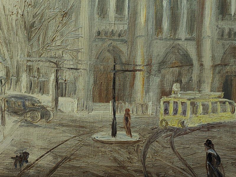 Elie Lascaux (1888-1969) La basilique de Saint-Denis ~1922. Naïf, Limoges, Kahnweiler, Leiris-photo-6
