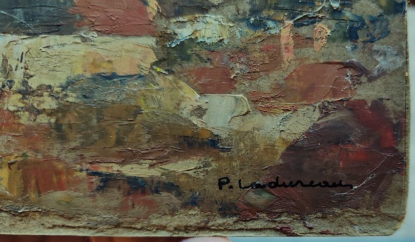 Pierre LADUREAU (1882-1974) Toits de Vendôme. Ecole de la Marne, Dunkerque, Guêry Bocquet Reims-photo-4