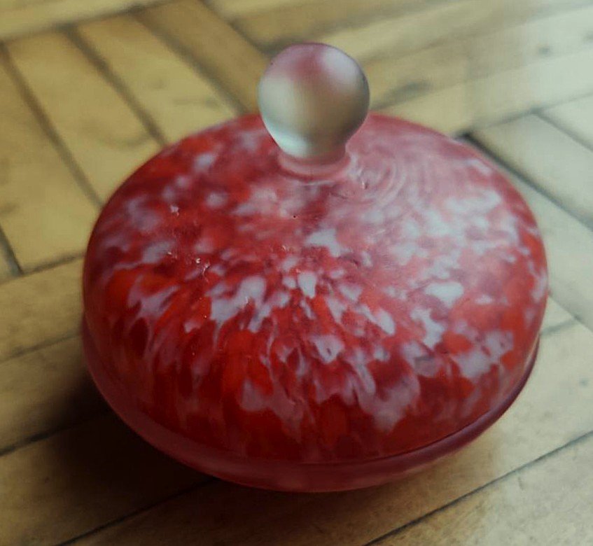 Georges Dumoulin (1882-1959) important vase en verre ~1930 + Val Saint Lambert. Marinot, Thuret-photo-5