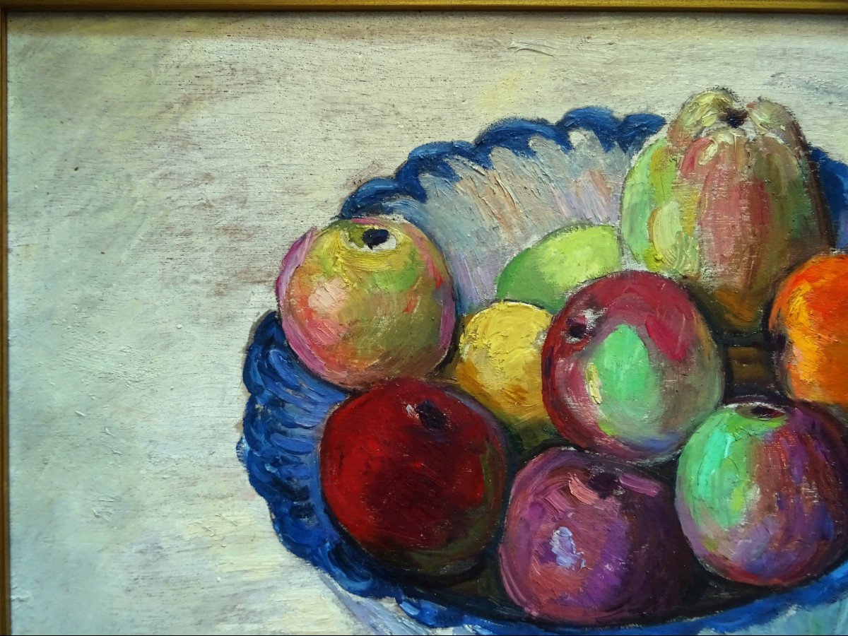 Léon Detroy (1859-1955) "Nature morte aux pommes c. 1935" Ecole de Crozant, Guillaumin, Creuse, Manguin, Valtat...-photo-4