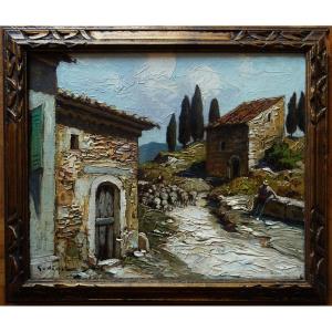 Gustave Vidal (1895-1966) " Transhumance des moutons en Provence " Peintre Provençal, Avignon, Hurard, Meissonnier, Firmin