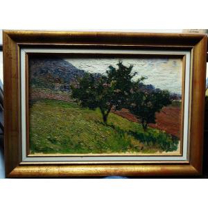 Emile Giraud (1850-1918) " Campagne Aixoise" Ecole Provençale, Cézanne, Wildenstein, Seyssaud..