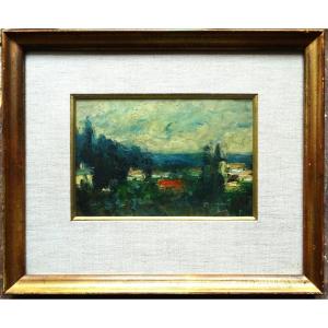 Maurice Vaumousse (1876-1961) “village View” School Of Rouen, Student Of Delattre, Pinchon, Hodé