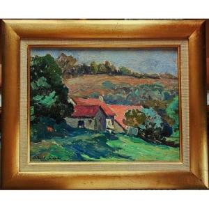 Albert Joseph (1868-1952) Farm With A Pink Roof. Limousin, Crozant School, Gauguin, Fauve Detroy