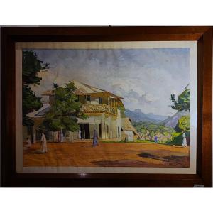 André Herviault (1884-1969) Factory In Kankan Guinea Africa 1949. Africanist Saintes Nivelt