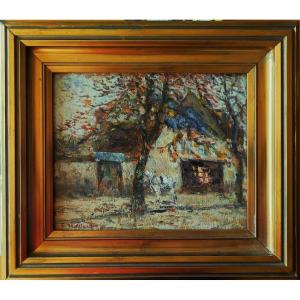 Fernand Maillaud (1863-1948) Les Champs Elysées à Issoudun. Ecole de Crozant, Berry, Creuse Rue