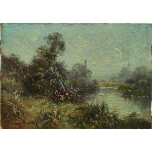 Pierre Ernest Ballue (1855-1928) Morning, Banks Of The Creuse. Crozant And Barbizon Schools. Vienna