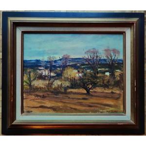 Paul Surtel (1893-1985) Paysage provençal. Carpentras, Ecole de Crozant, Maillaud, Berry, Rue..