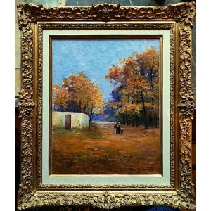 Paul Madeline (1863-1920) Autumn Walk C.1902. Creuse, Crozant School, Guillaumin