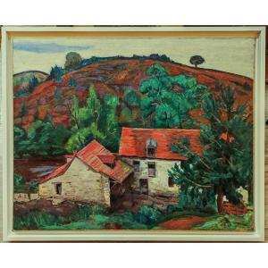 Eugène Alluaud ( 1866-1947) Moulin Bouchardon Creuse ~1925. Ecole De Crozant Limoges Guillaumin