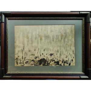 Alcide Le Beau (1873-1943) Les araignées ~1906. Fauve breton, Japonisme, Gauguin, Bracquemond