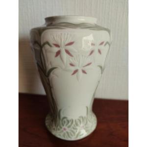 Art Nouveau Bing And Colonna Edward (1862-1948) Gda Limoges Vase Circa 1900. De Feure, Gallé Deck