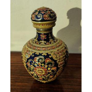 Iridescent Bottle By Vilmos Zsolnay Pécs Hungary, Hungary. Art Nouveau, 1900, Budapest, Loetz
