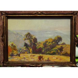 Jean REMOND (1872-1913) Bergère, vallée de la Creuse. Peintre Lorrain Nancy, Corrèze, Bretagne