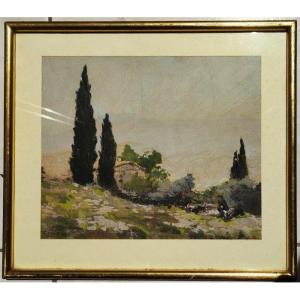 Fernand Maillaud (1863-1948) Berger à la Florentine Var. Ecole de Crozant Berry Creuse Rollinat