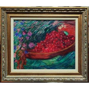 Léon Detroy (1859-1955) Groseilles et fleurs des champs 1920. Ecole de Crozant, Guillaumin.....