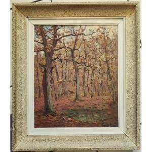Paul Rue (1866–1954). *deer In The Underbrush*  School Of Crozant, Châteauroux, Maillaud, Creuse