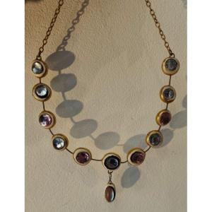 Denise Gatard (1908-1991) Collier en céramique et verre c.1955/1960. Jouve Vautrin, Ricci, Blin