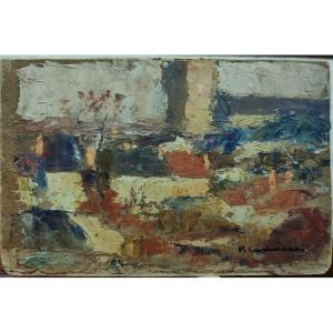 Pierre Ladureau (1882–1974) Roofs Of Vendôme. School Of The Marne, Dunkirk, Guêry Bocquet, Reims