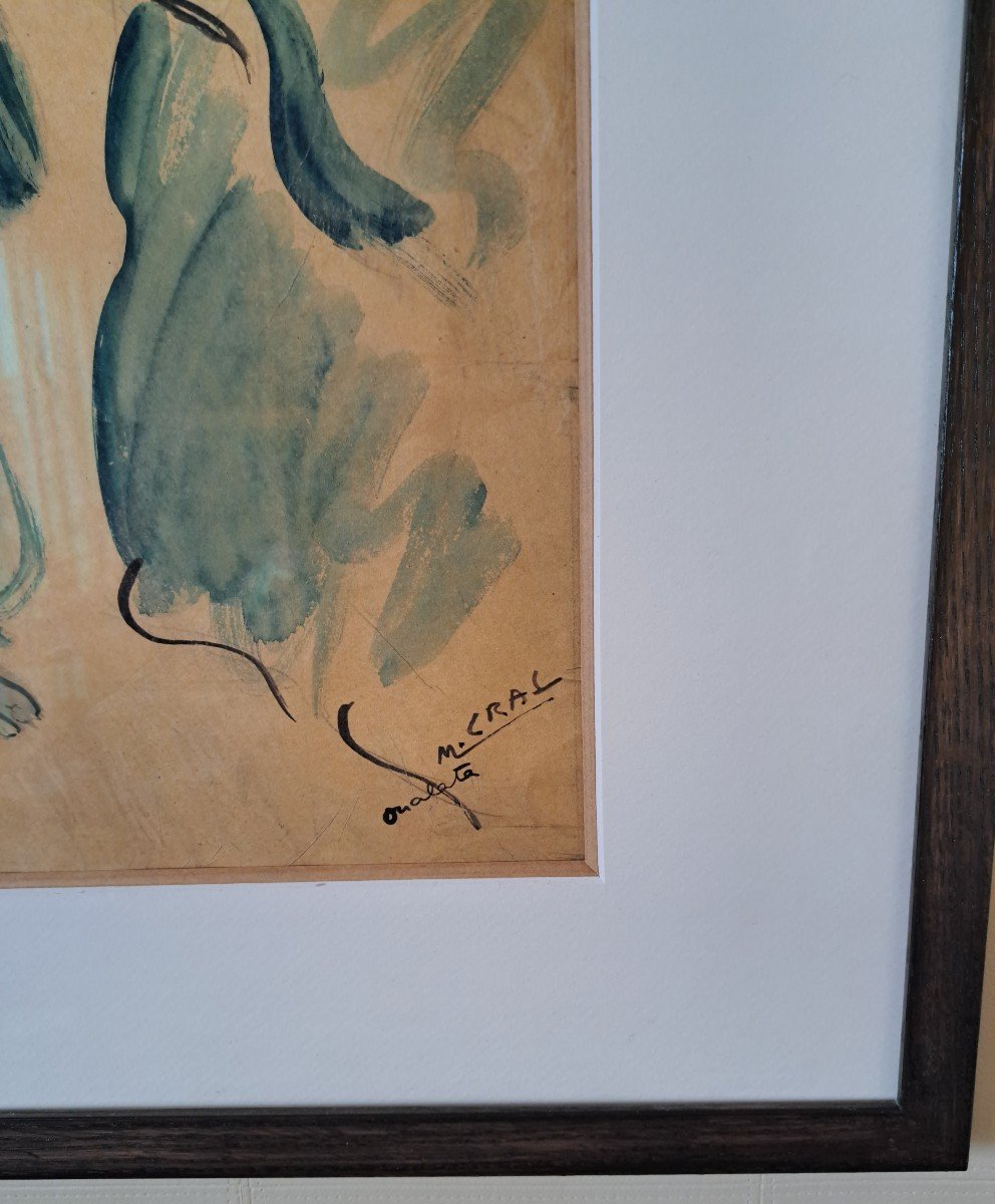 Femme De Oualata Encre Sur Calque De Monique Cras -photo-2