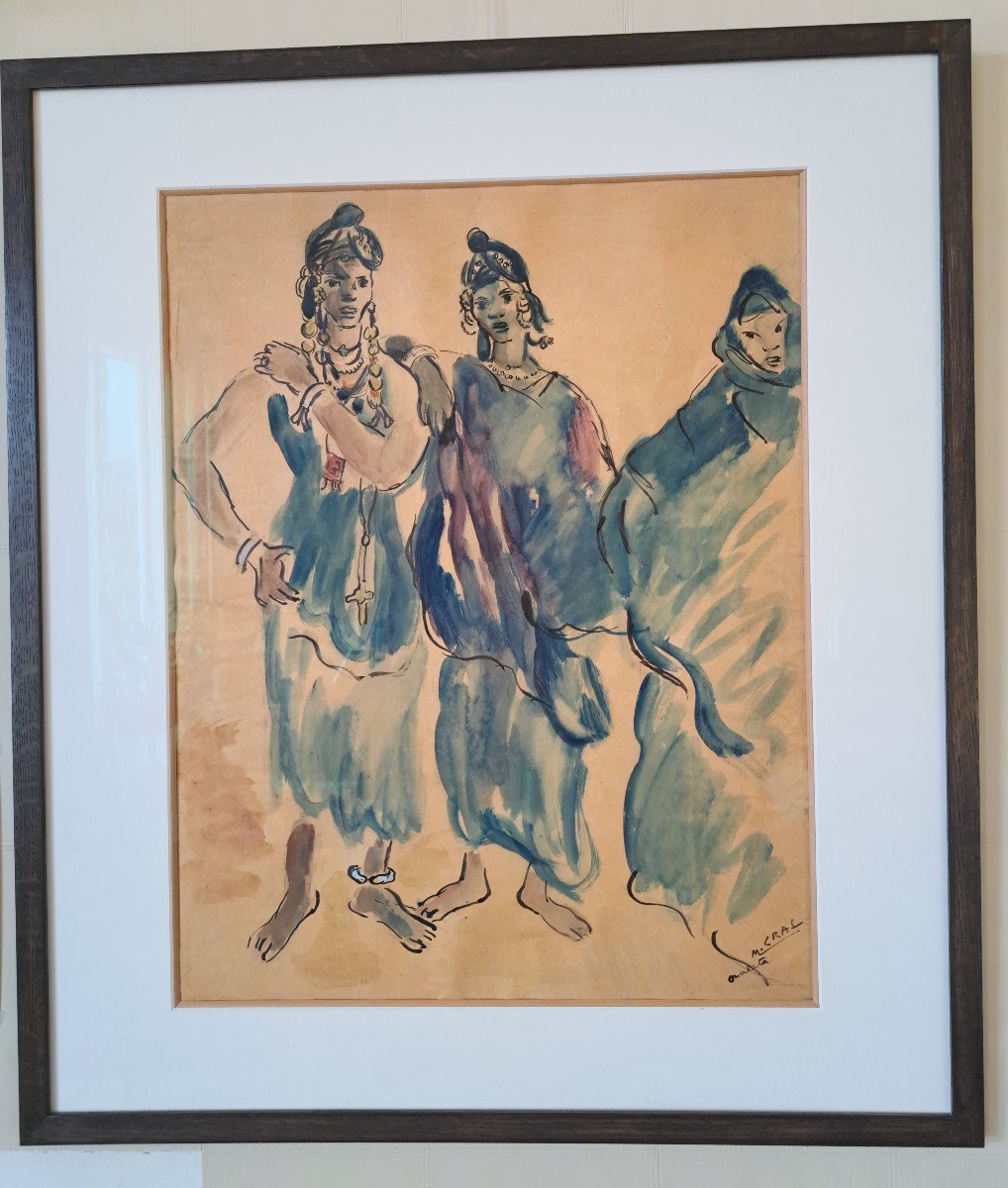 Femme De Oualata Encre Sur Calque De Monique Cras 
