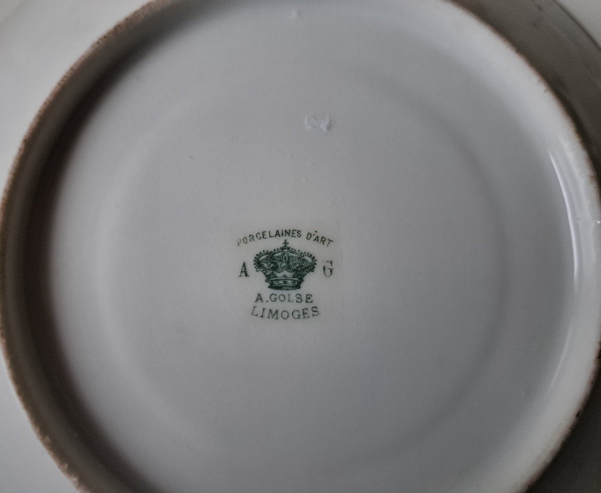 Set Of 2 André Golse Limoges Porcelain Cups-photo-4