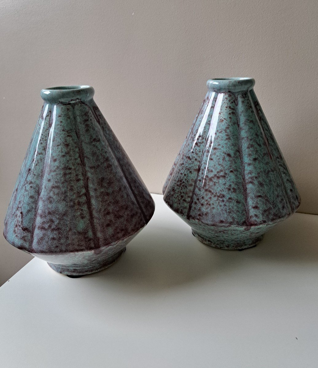 Pair Of Art Deco Vases 