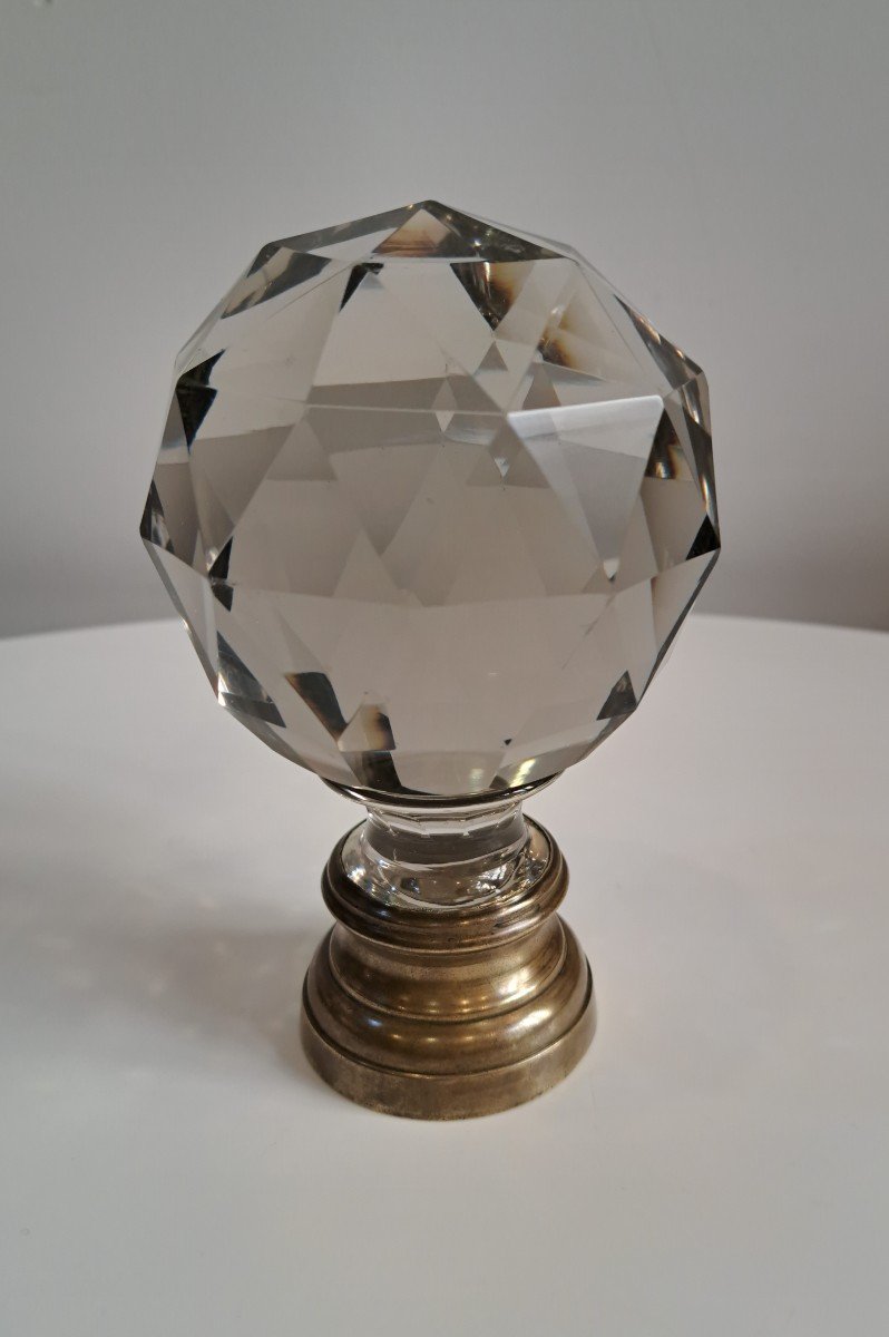 Faceted Crystal Stair Ball