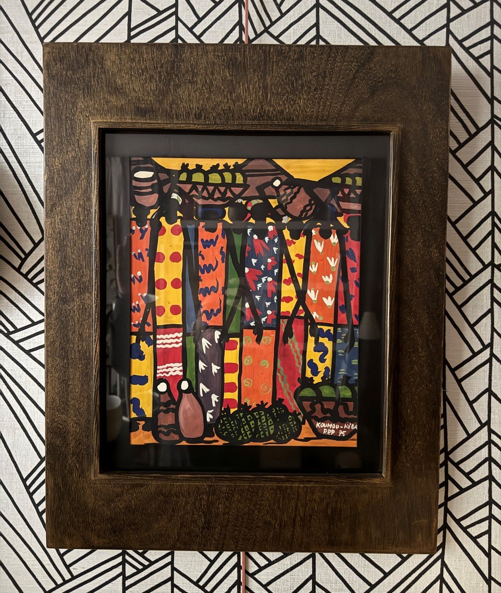 Gouache By Koumou Kibat 1975-photo-3