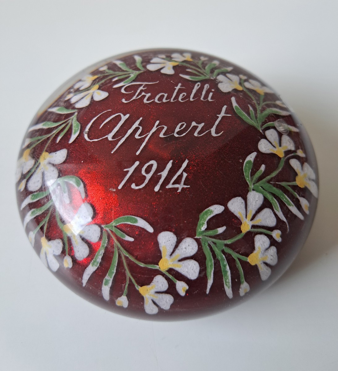 Paperweight Signed "fratelli Appert 1914"-photo-2