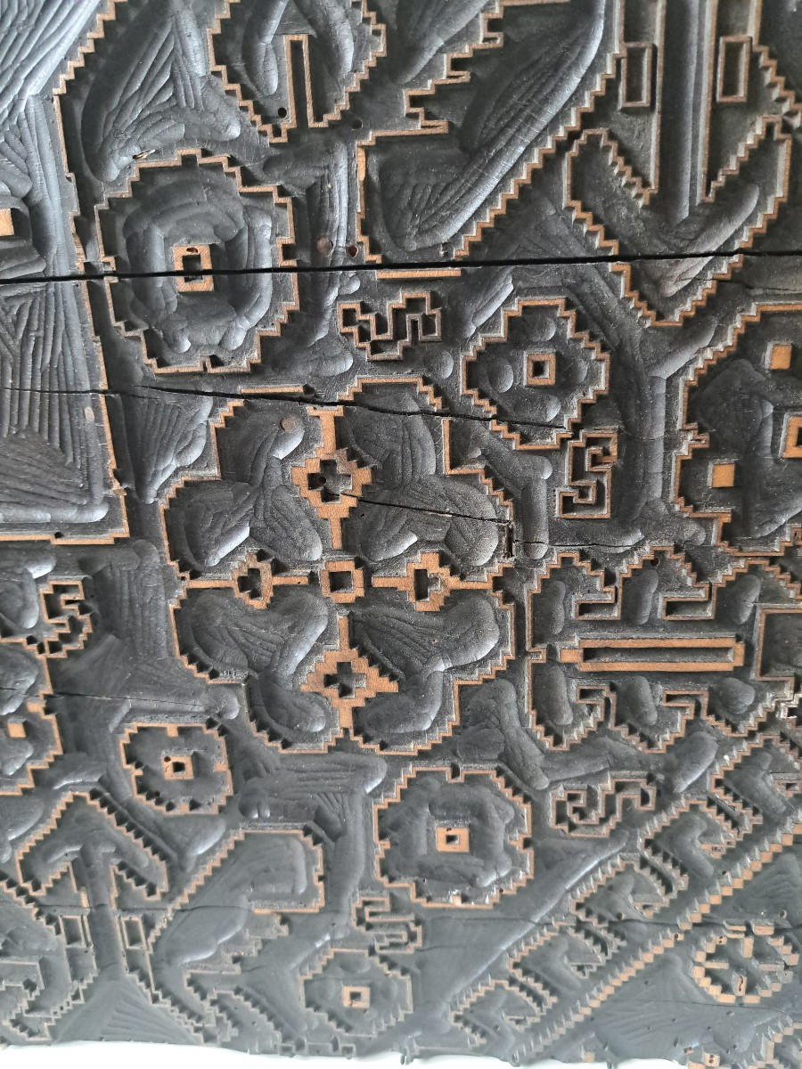 Set Of Two 19th Century Textile Printing Plates-photo-2