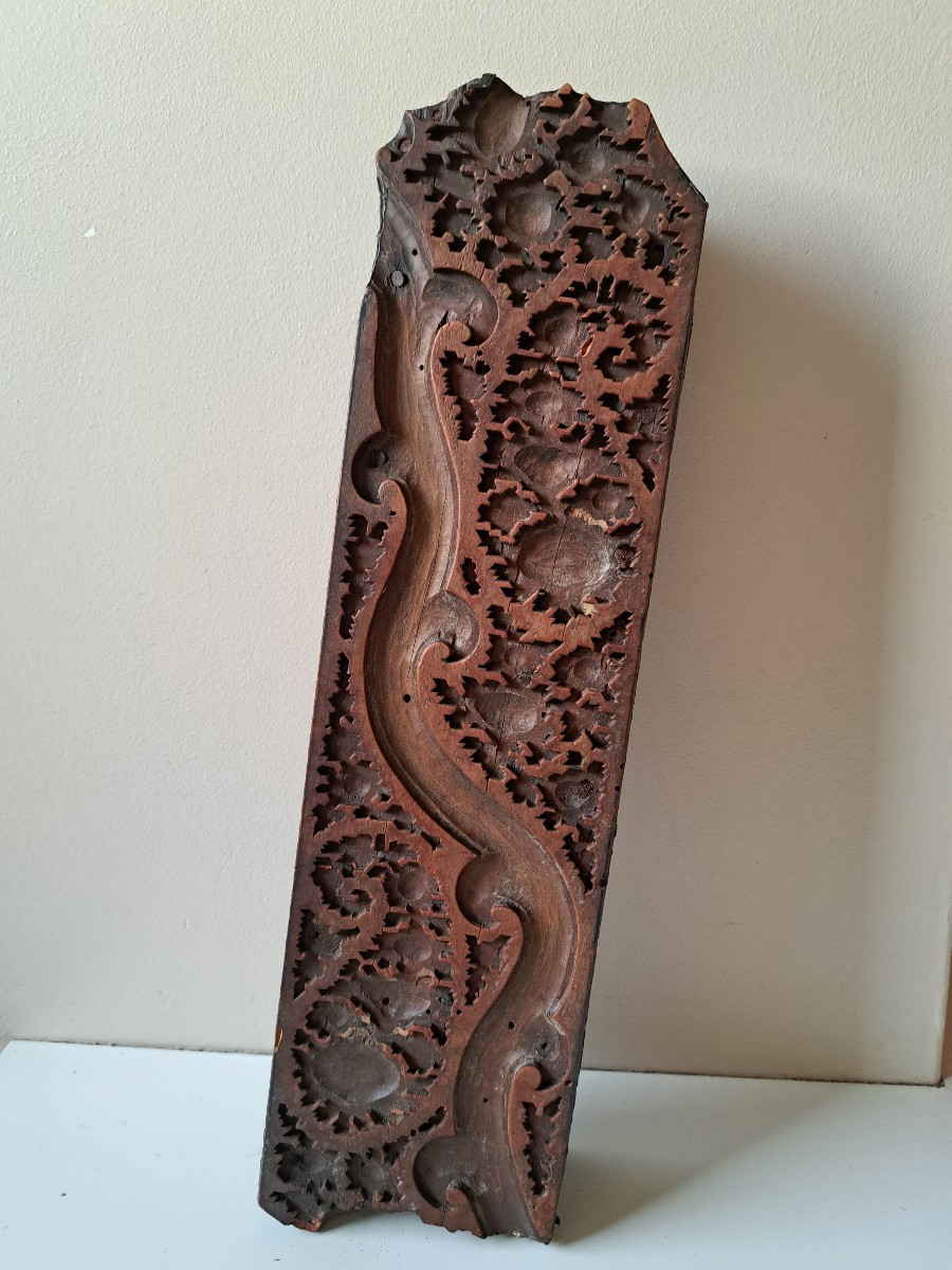 Set Of Two 19th Century Textile Printing Plates-photo-1