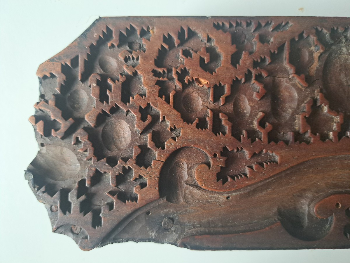 Set Of Two 19th Century Textile Printing Plates-photo-3