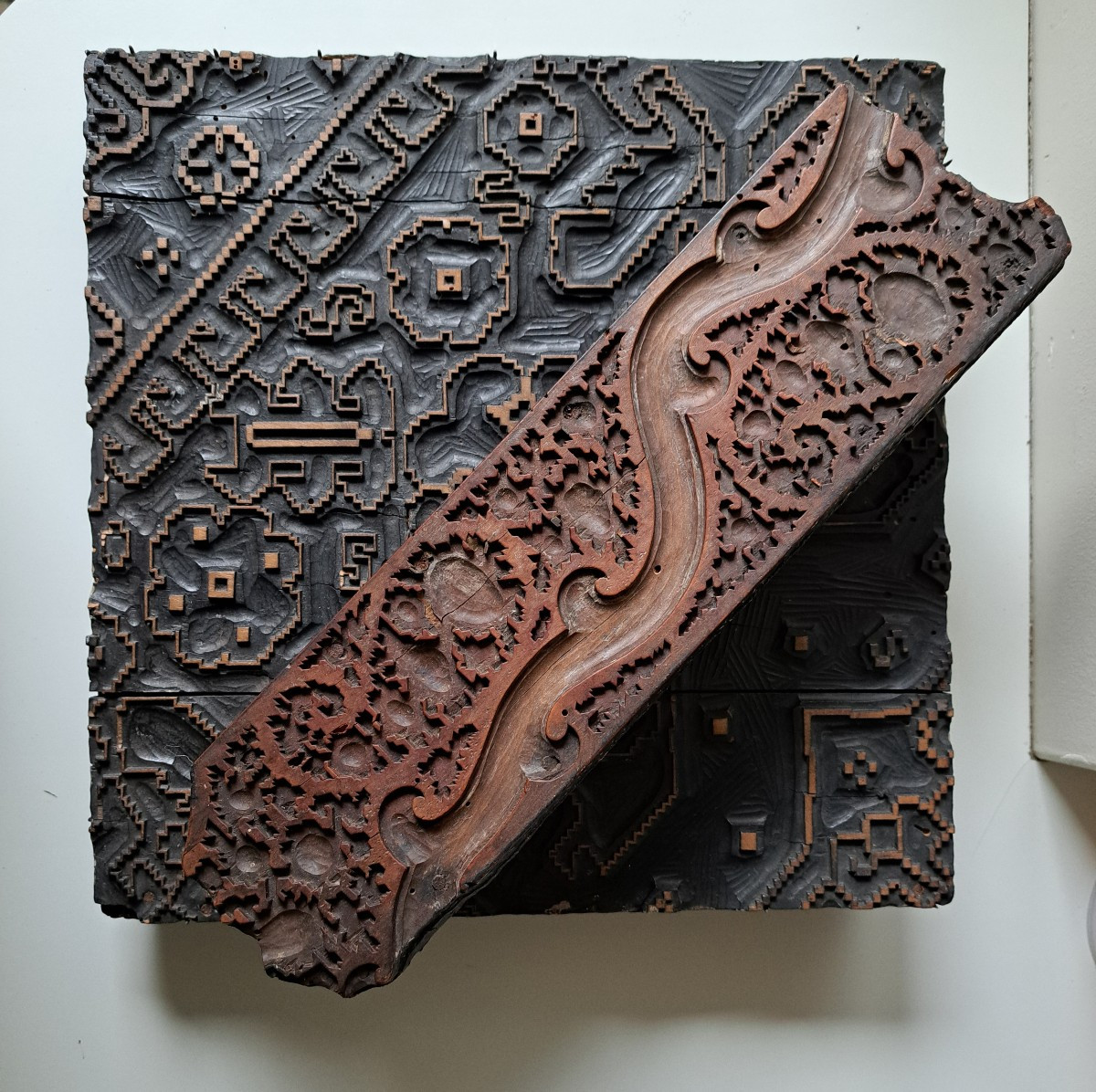 Set Of Two 19th Century Textile Printing Plates