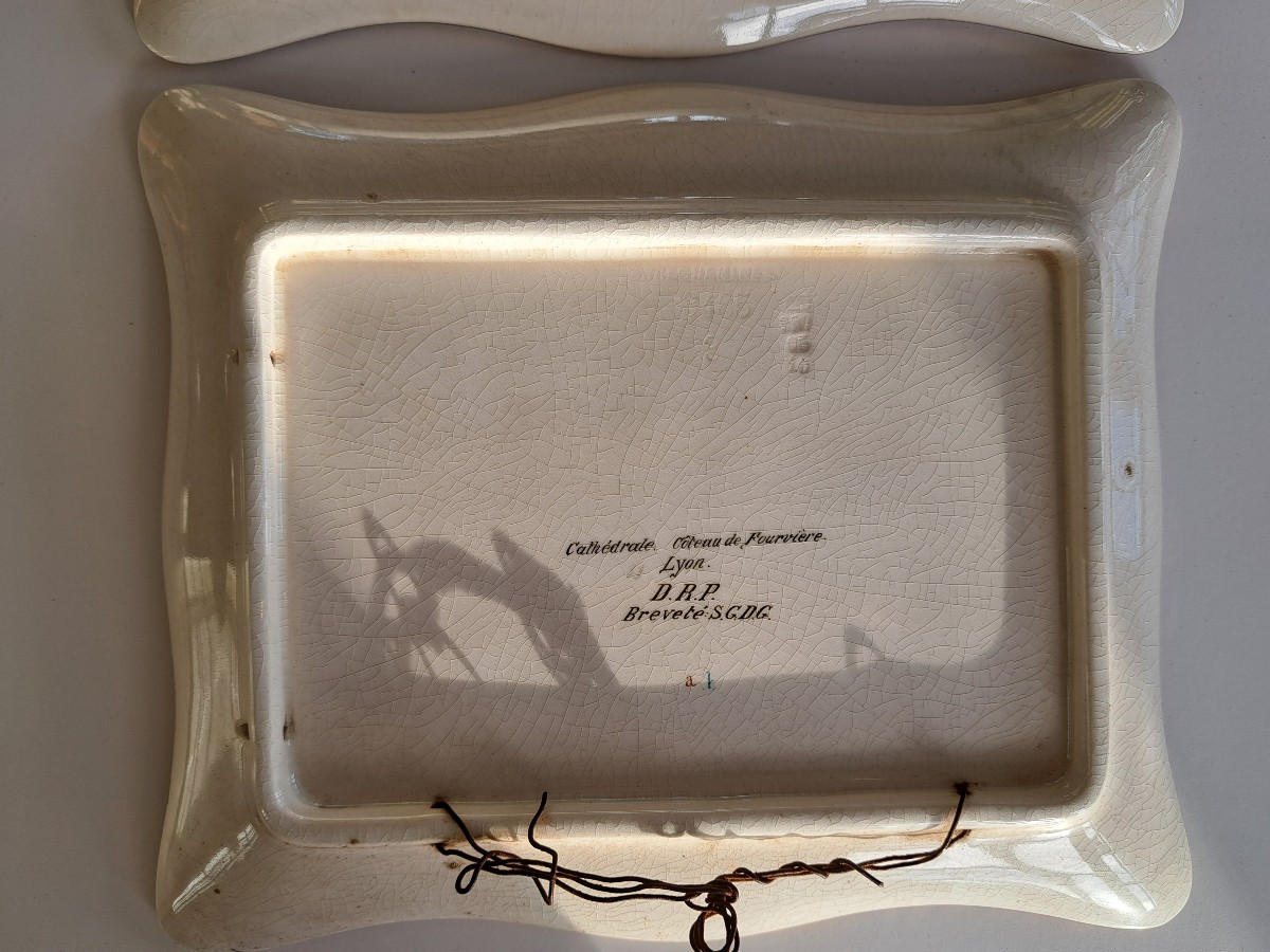 paire de plat  photolithographes représentant la ville de Lyon-photo-2