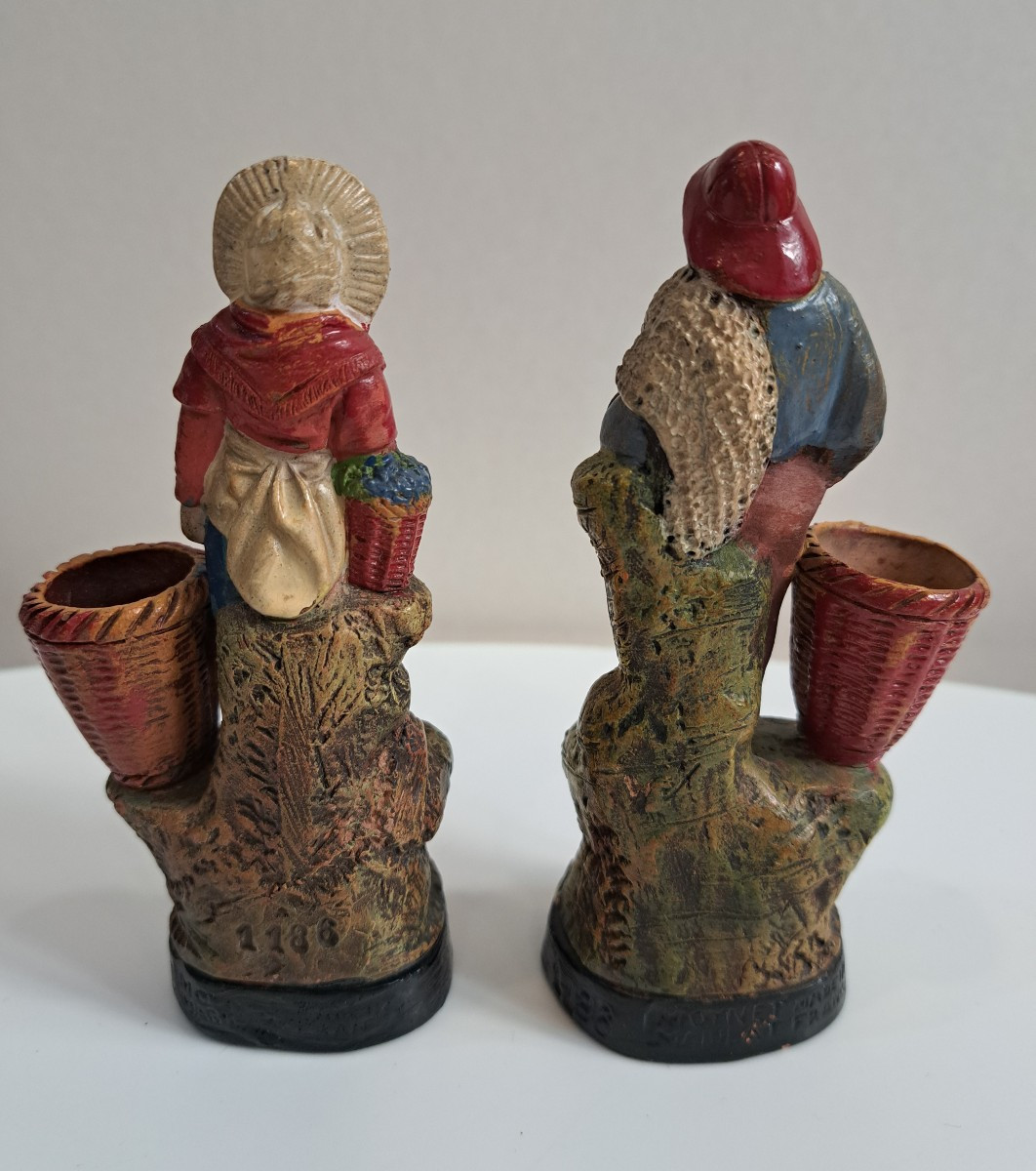 Terracotta Fishing Couple Moynet Mabilat-photo-2