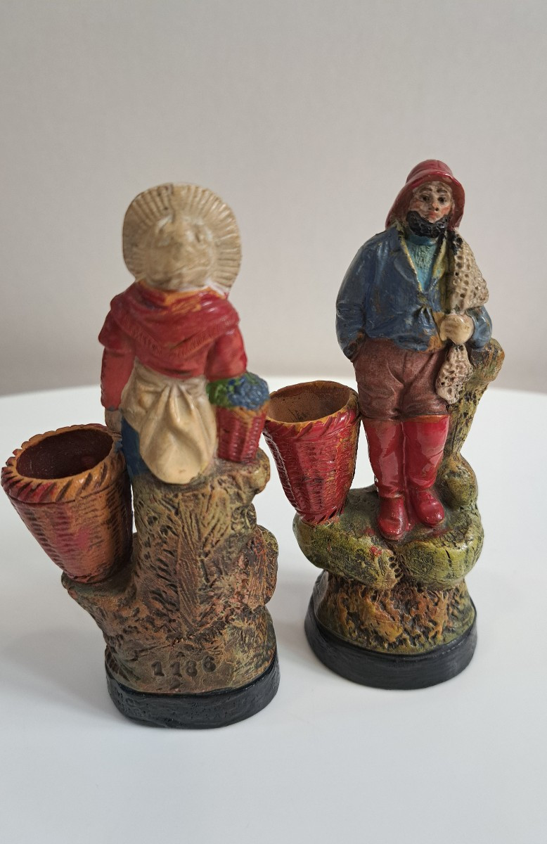 Terracotta Fishing Couple Moynet Mabilat-photo-3