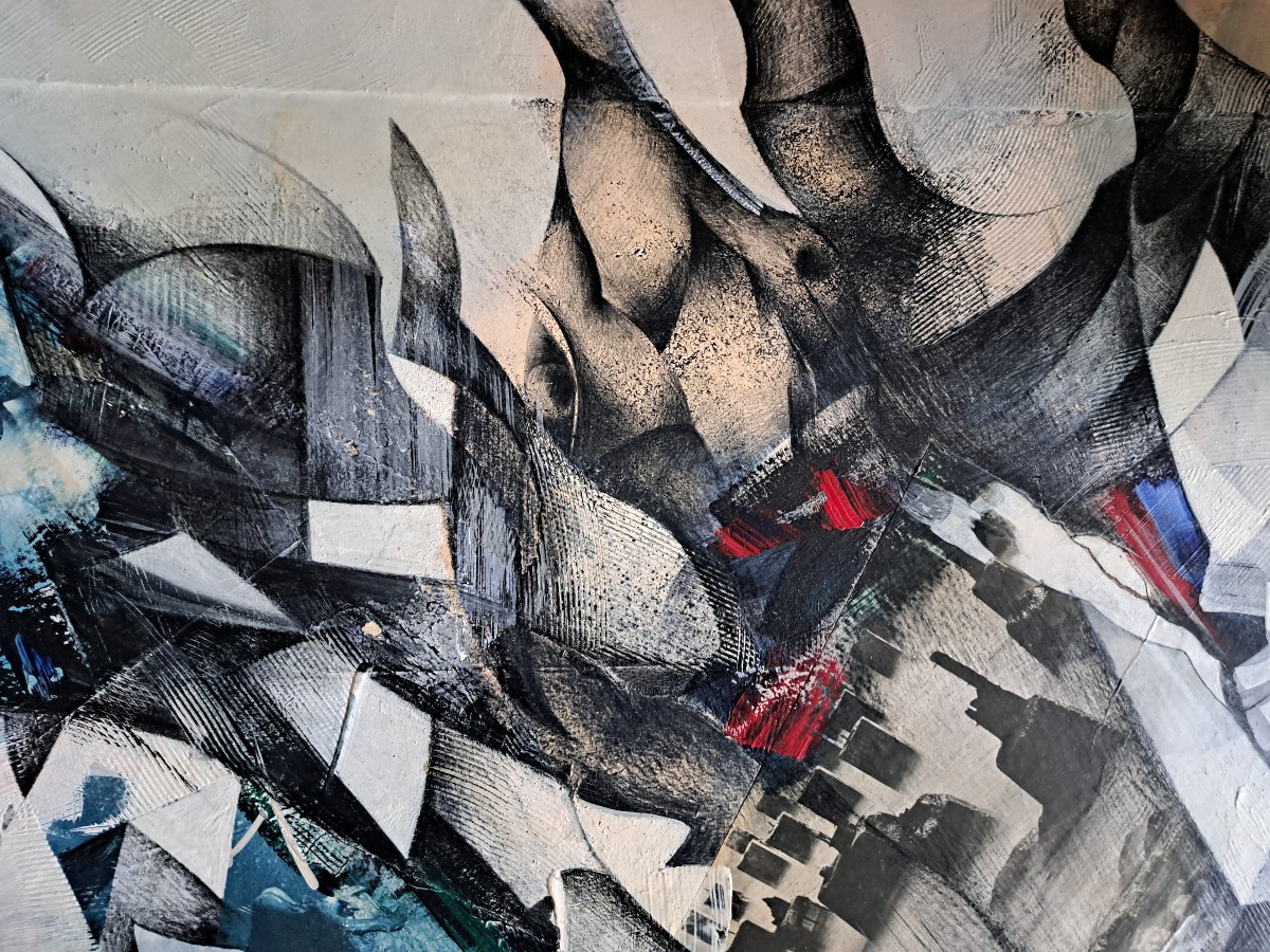 Painting By Bernard Privas, Mixed Media, 1988-photo-1