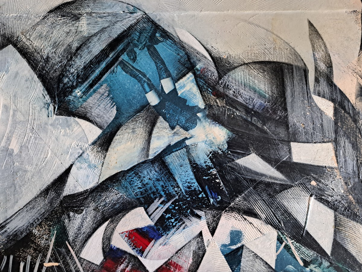 Painting By Bernard Privas, Mixed Media, 1988-photo-2