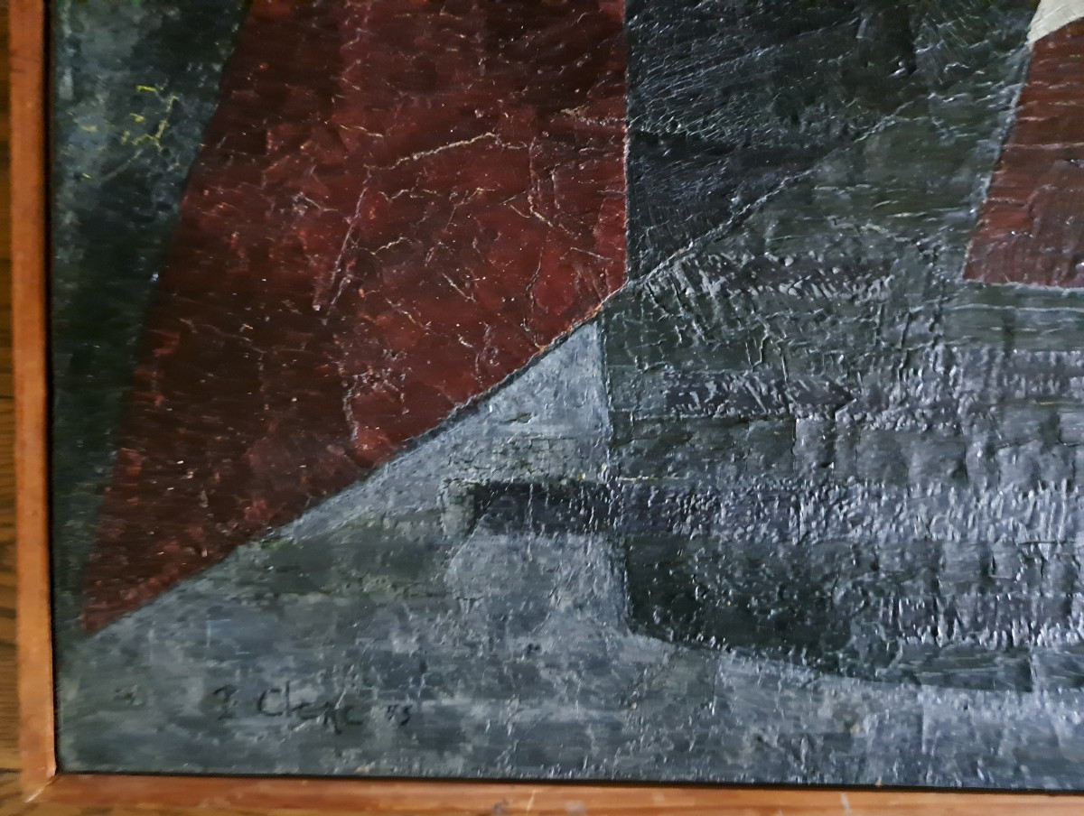 huile sur toile de Pierre Clerc (1919-1984)-photo-2
