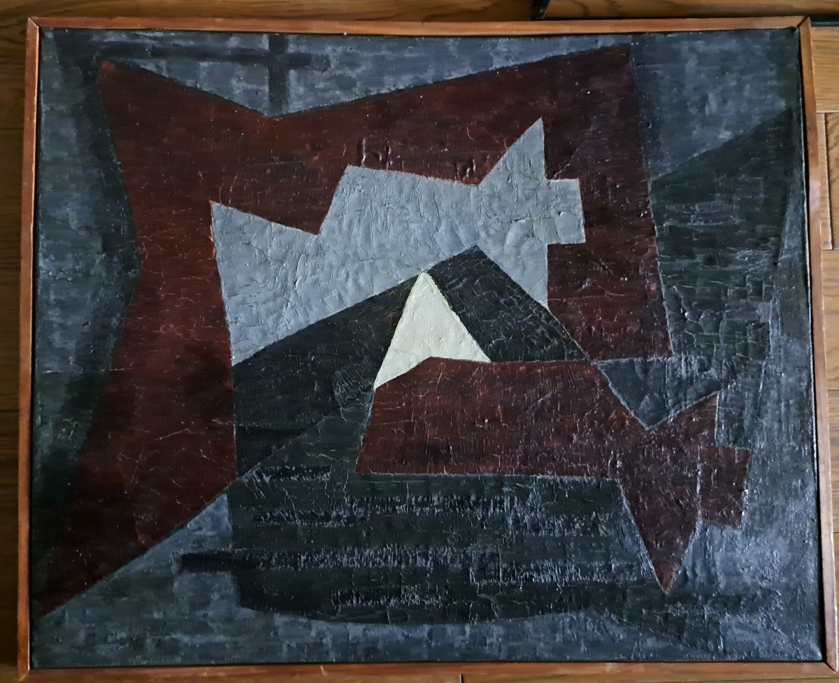 huile sur toile de Pierre Clerc (1919-1984)-photo-3