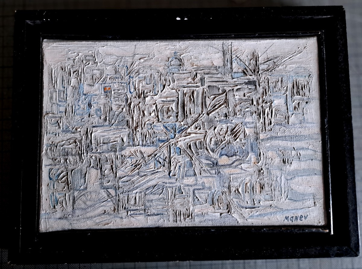 Small Format Canvas By Nicolas Manev (1940-2018)