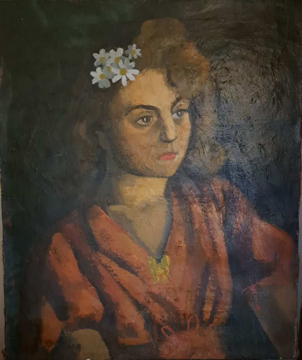 portrait huile sur toile de Pierre Clerc